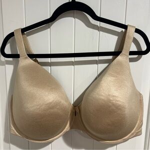 Cacique Bra Full Coverage Underwire Support Lined Lane Bryant Nude Plus 42F
